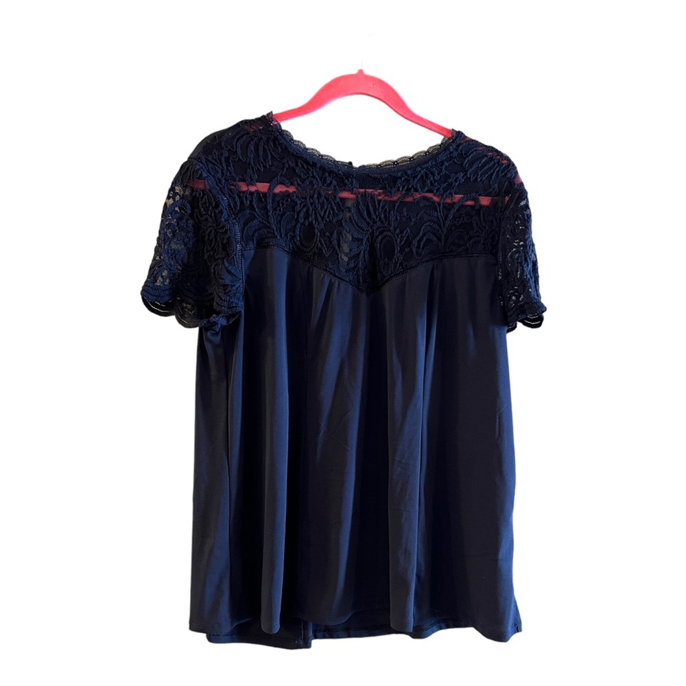Torrid Navy Lace Blouse